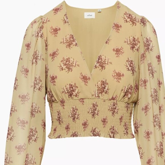 ARITZIA wistful long sleeve ruffled top new w/ tags - Picture 3 of 9